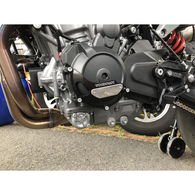 60-0790LC KTM Duke 790, Duke 890 LHS Stator Cover Protector w/ Skid Pad Black Cerakote