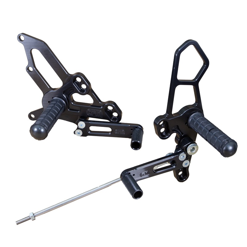 05-4407B Yamaha FZ07/MT07/XSR700 Std or GP Shift Rear Set Kit w/Pedals No Folding Toe Pieces