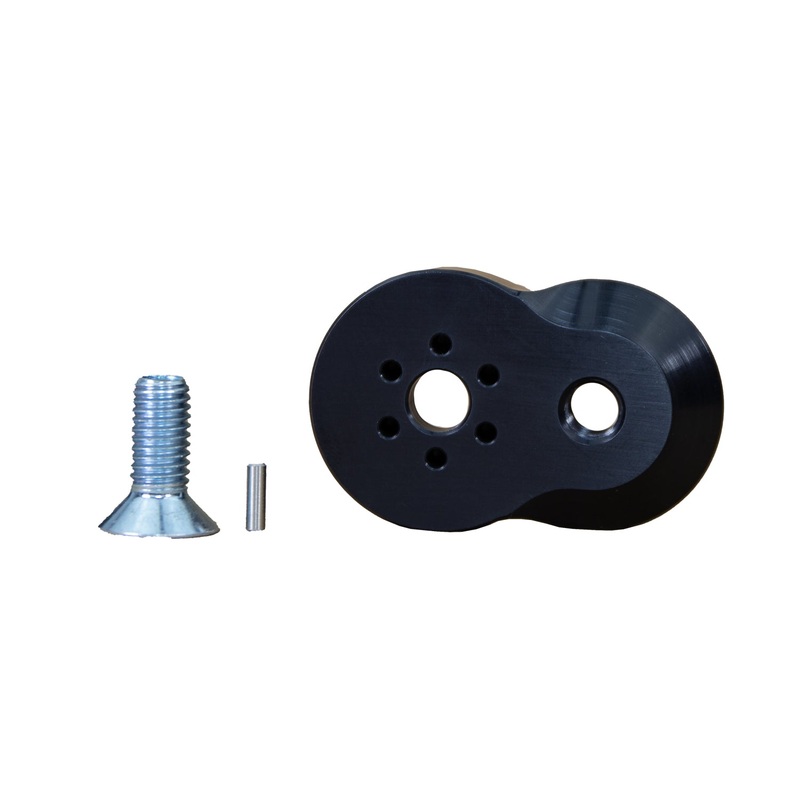 Offset Eccentric Footpeg Mount Plate Set Black