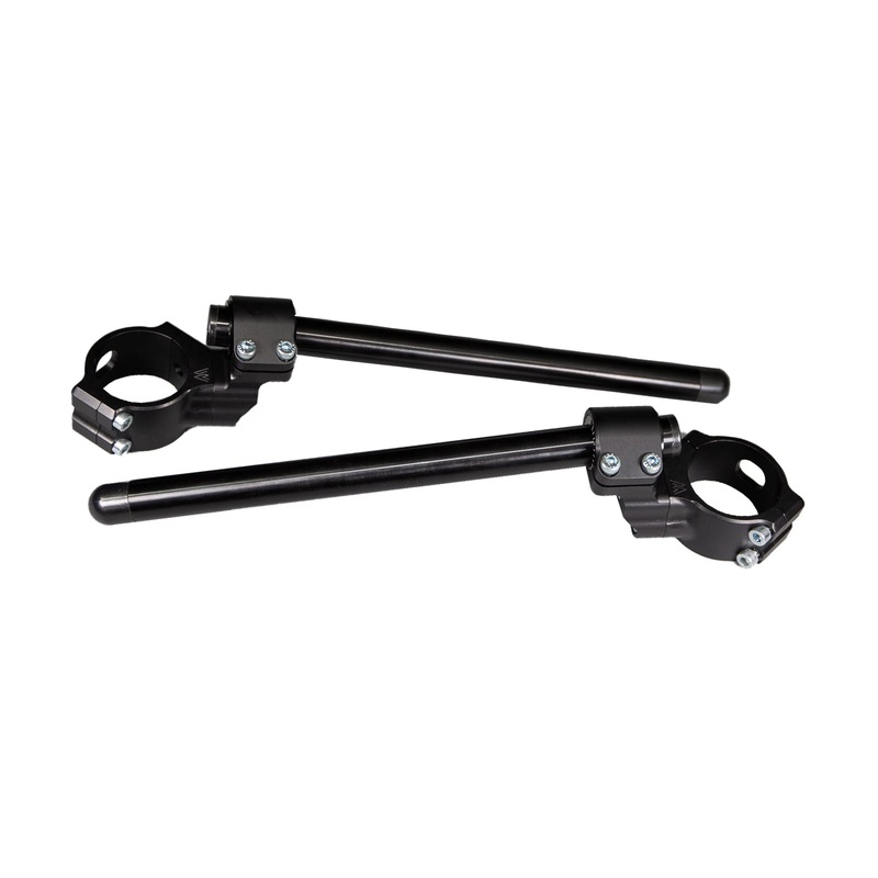 35mm Adjustable Angle Side Mount Clip-on Riser set w/bars, Reservoir mount and hose Suzuki GSXR600/750