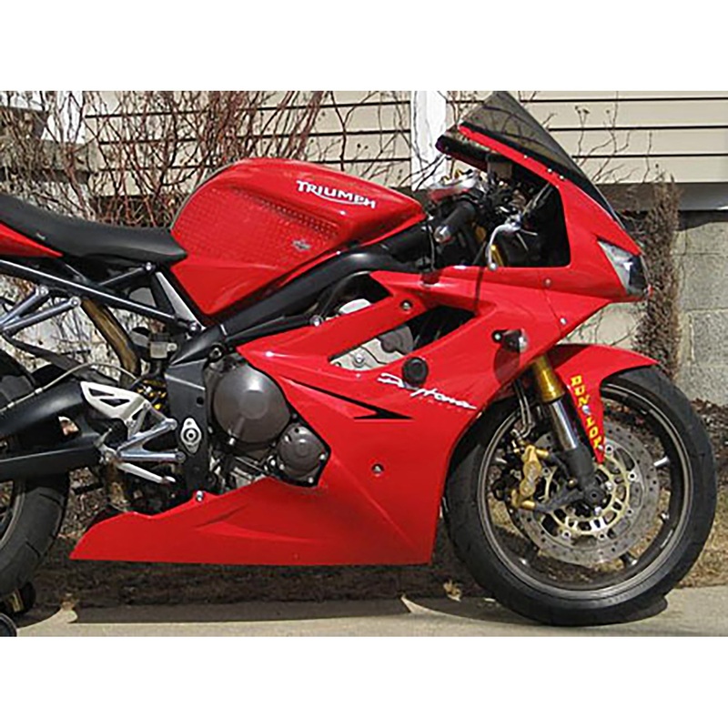 50-0500 2006-12 Triumph Daytona 675, 2007-12 Street Triple Frame Slider Kit with pucks Standard Pucks