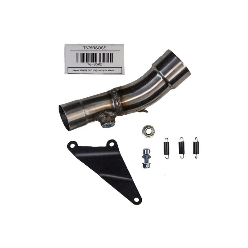 76-0502 2013-17Triumph 675/R Slipon Adapter w/hanger (12225)
