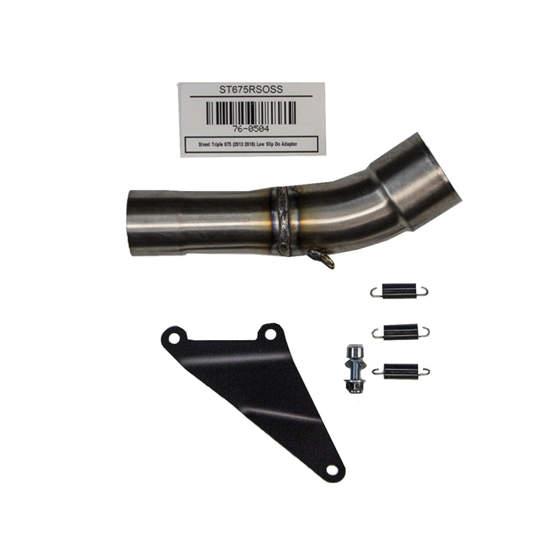 76-0504 2013-17 Triumph Street Triple Slipon Adapter w/hanger (12225)