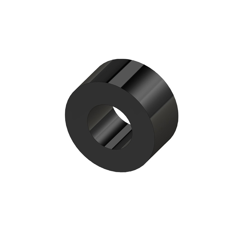 04-SP14B 1/2 OD x 1/4 ID x 1/4 thick Black Alum. Spacer