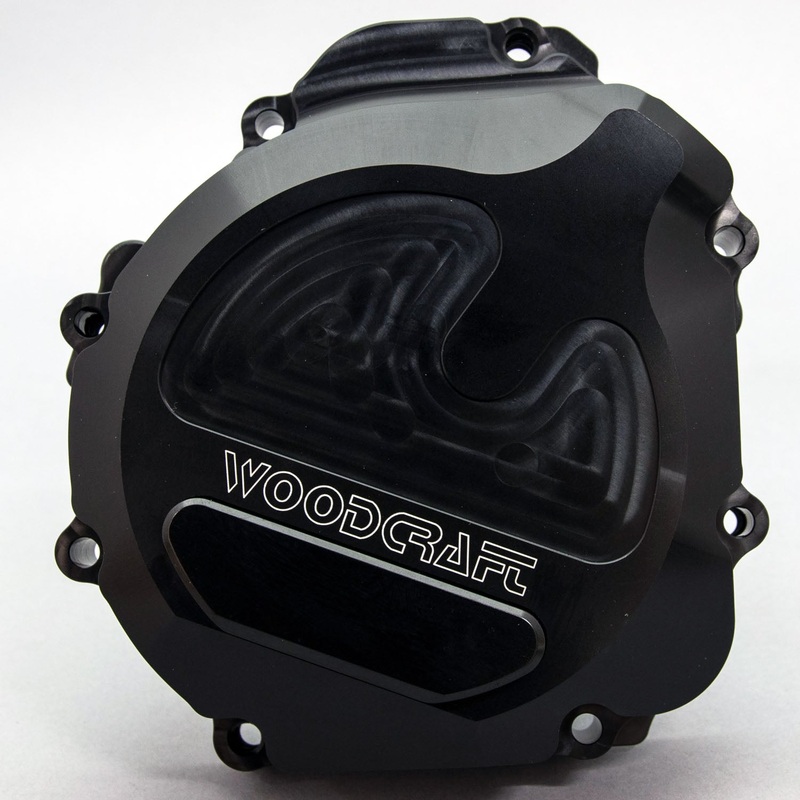 60-0242LB Suzuki 2004-05 GSX-R600/750, 2003-04 1000 LHS Stator Cover w/ Skid Plate Black Cerakote