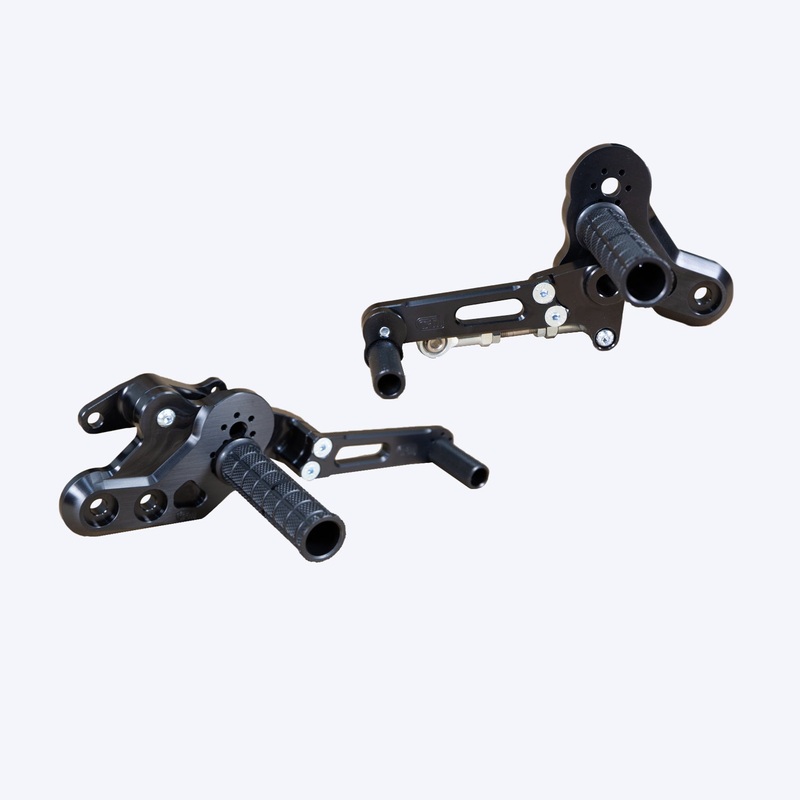 05-0107B Kawasaki Z125 Rearset  – STD Shift No Folding Toe Pieces