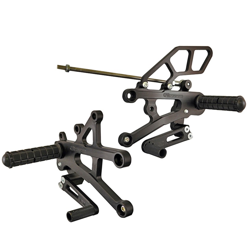 05-0500B 2006-12 Triumph Daytona 675 Rearset  – STD Shift No Folding Toe Pieces