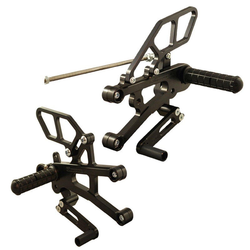 05-0502B 2013-17 Triumph Daytona 675 Rearset  – STD Shift w/o QS No Folding Toe Pieces