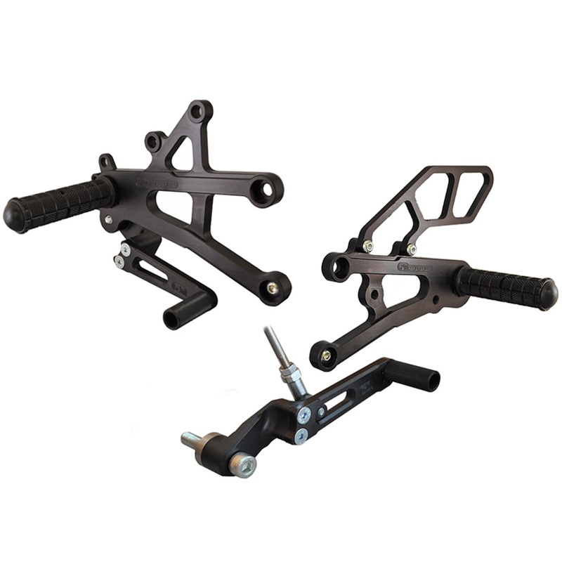 05-0508B Triumph Street Triple Rearset Kit, GP Shift W/O QS – Complete W/Shift and Brake Pedals No Folding Toe Pieces