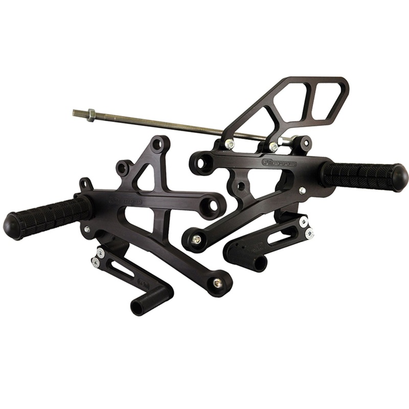 05-0509B Triumph Street Triple Rearset Kit, STD Shift W/O QS – Complete W/Shift and Brake Pedals No Folding Toe Pieces