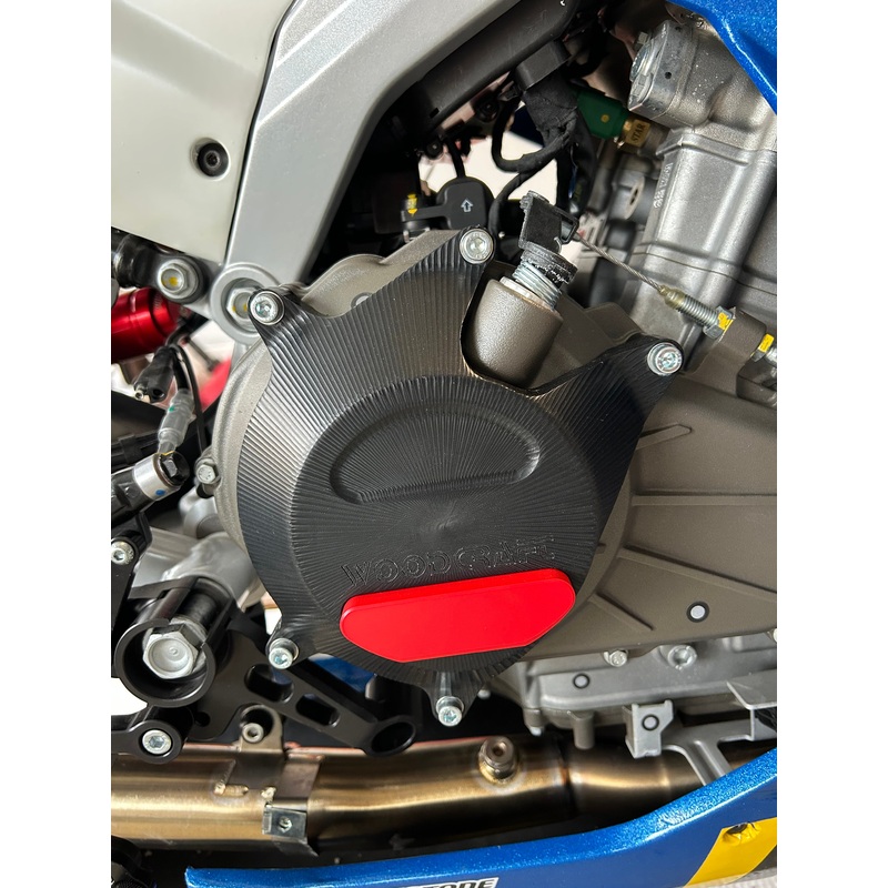 60-0761RC Aprilia RS457 RHS Clutch Cover Protector UHMW Plastic w/ Skid Plate Natural