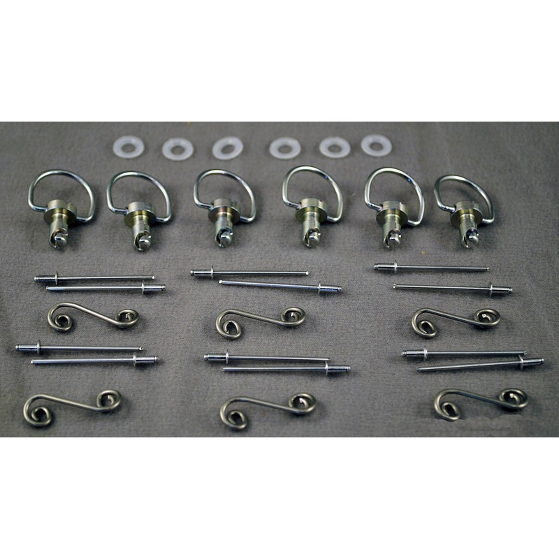 71-7099 Rivet Type Dzus Fasteners, 6 pack