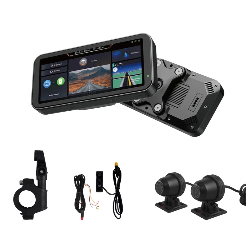 MT2 Smart Screen Recorder Motorcycle CarPlay System with GPS & Anti-Theft