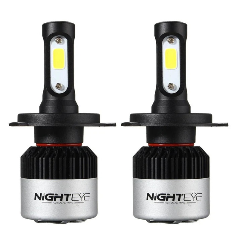 NIGHTEYE H7 LED Headlight Bulb for Car and Bike White, 72W, 2 Bulbs – 9000 Lumens ULTRA BRIGHT, Type H7