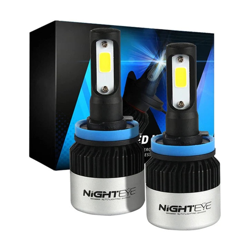 NIGHTEYE H8/H9/H11/H16 LED Headlight Bulb for Car and Bike White