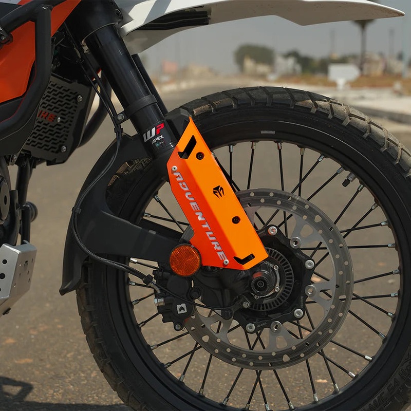 Moto Torque Metal Fork Protectors for KTM 390 Adventure / Adventure X Orange