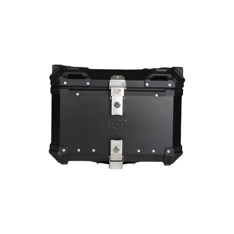 LGP Plain Type Universal Black 45L Aluminum Top Box  Heavy-Duty Motorcycle Luggage