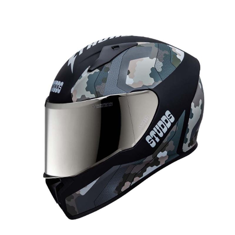 Studds Thunder D5 Matt Black N4 Grey Studds Thunder D5 Matt Black N4 Grey L