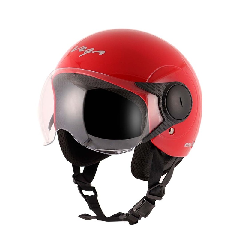 Vega Atom Red Helmet With Free Balaclava Vega Atom Red M