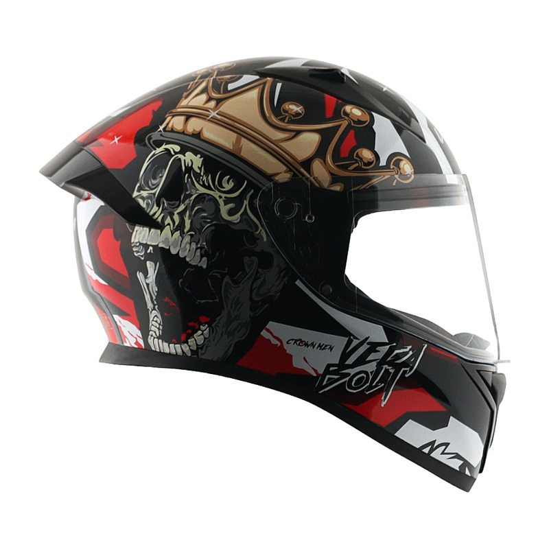 Vega Bolt Crown Men Black Red Helmet Vega Bolt Crown Gloss Black Red M