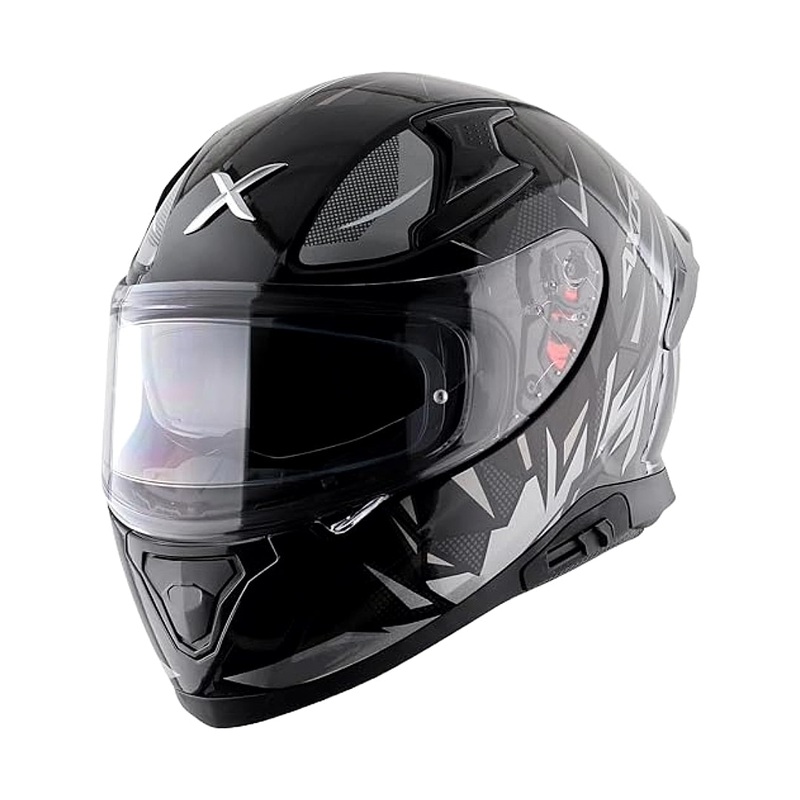 Axor Apex Hunter Gloss Black Grey Helmet L