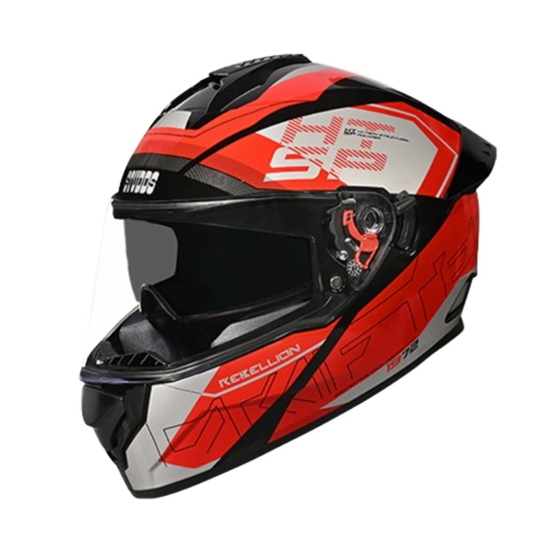 Studds Drifter D6 Rebellion Decor Helmet -Black N2 Red Black N2 Red M GLOSS