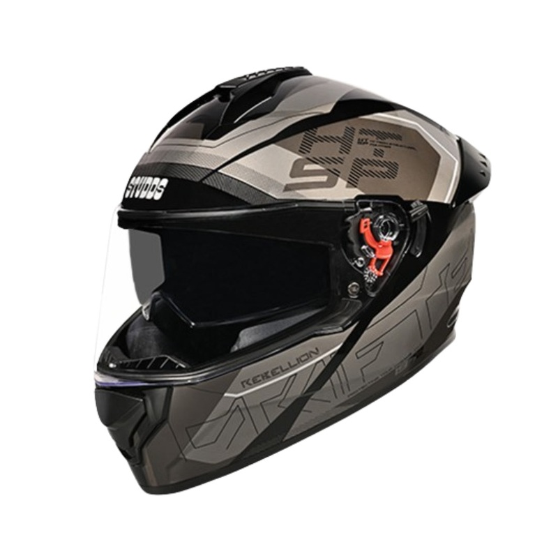 Studds Drifter D6 Rebellion Decor Helmet -Black N4 Grey Black N4 Grey M