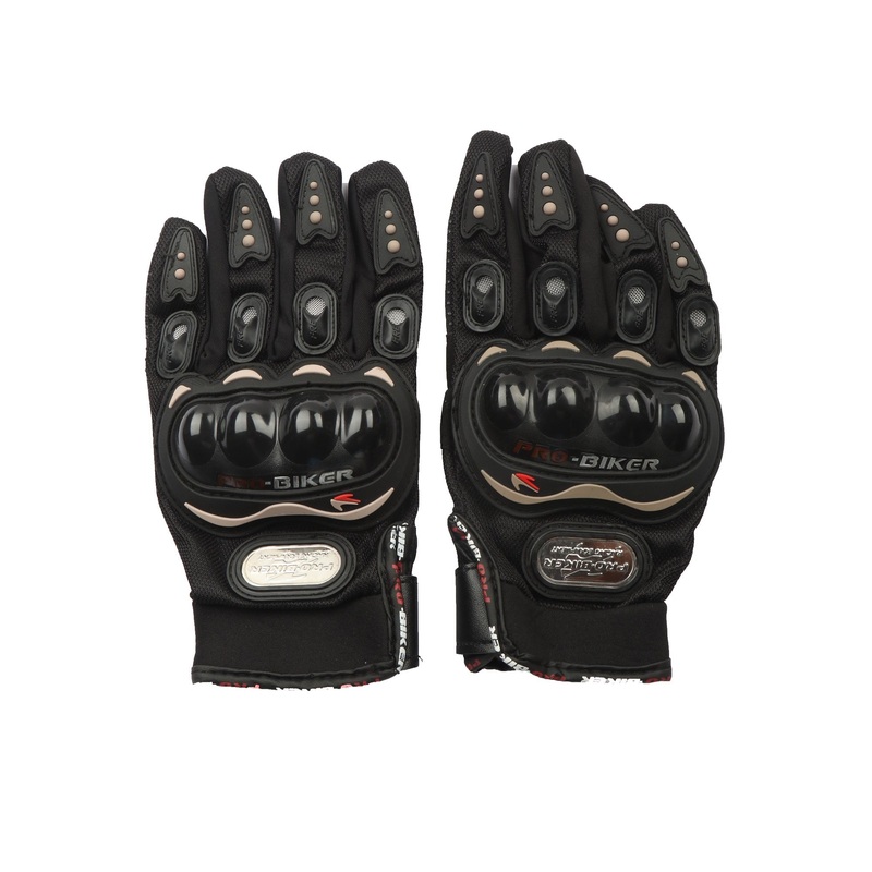 Motorcycle Riding Gloves Pro Biker Black M