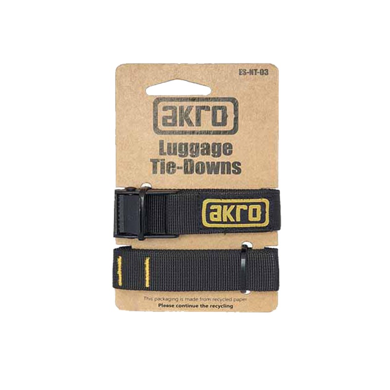 AKRO Nylon Buckle Tie Downs Length: 200 cm Black