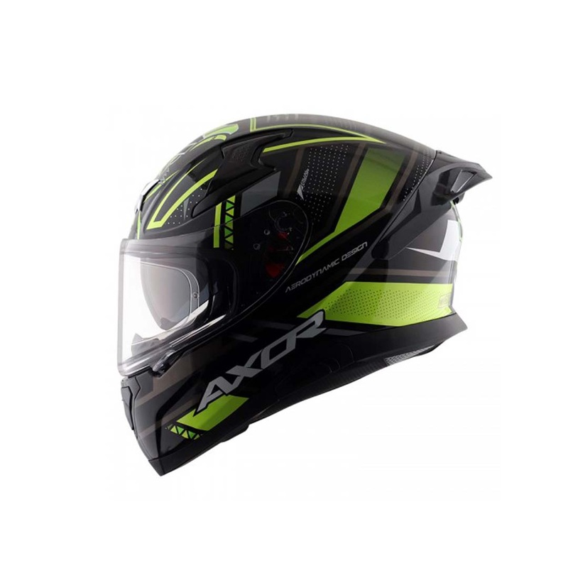 Axor Apex Tiki Gloss Black Neon Yellow Helmet Axor Apex Tiki Gloss Black Neon Yellow M