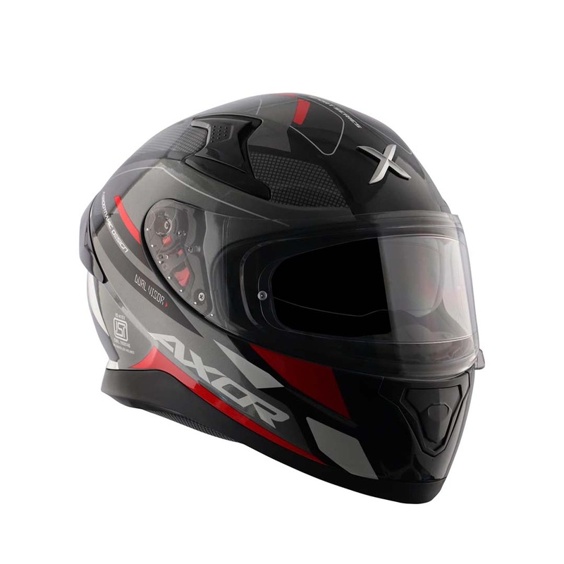 Axor Apex Turbine Black Red Grey Helmet Axor Apex Turbine Gloss Black Red Grey S