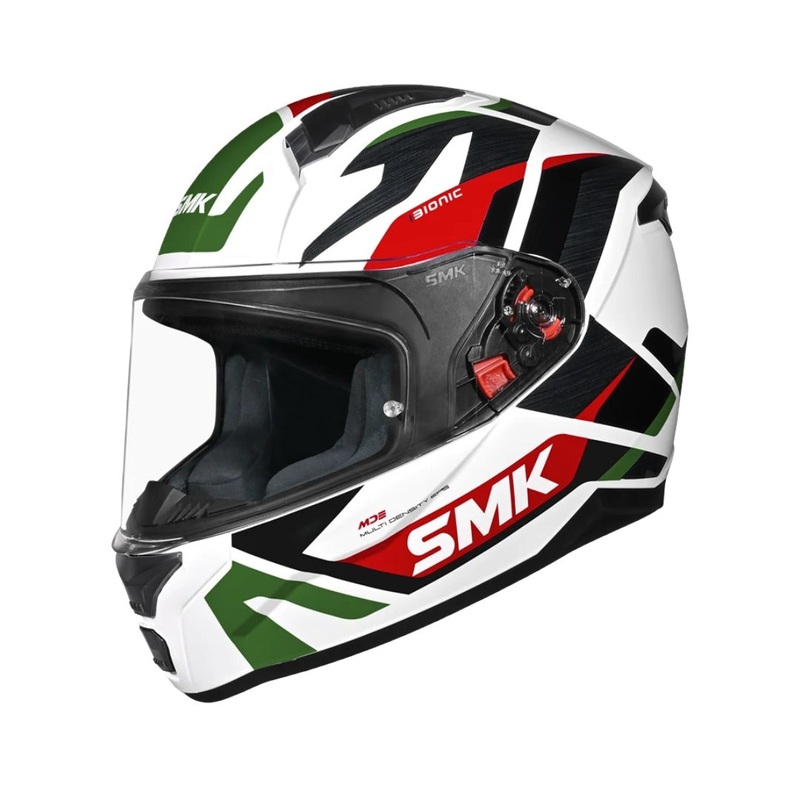 SMK Bionic Adult Helmet GLOSS GREEN WHITE XL
