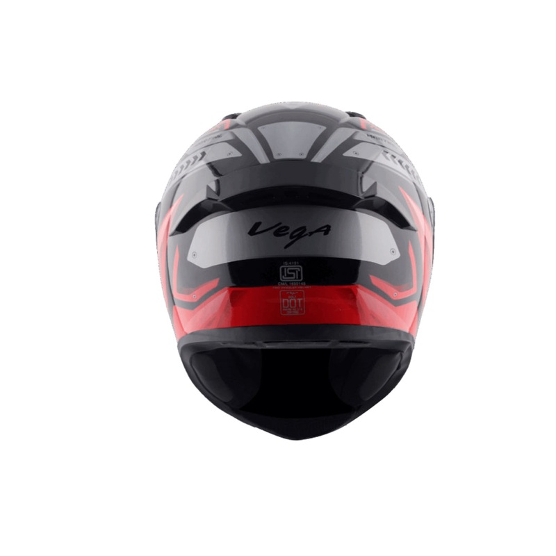 Vega Bolt Martial Helmet  Full Face Graphic Helmet L Black Grey