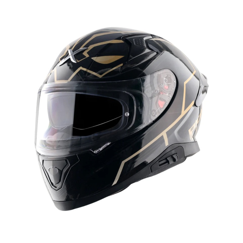 Apex Marvel Black Panther Full Face Helmet BLACK GOLD M