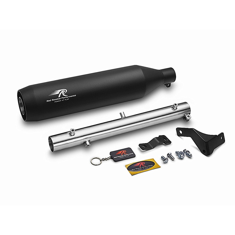 Redrooster Polestar Pro Black Matte Exhaust For Classic 350 Reborn, Meteor 350, Royal Enfield Black Matte