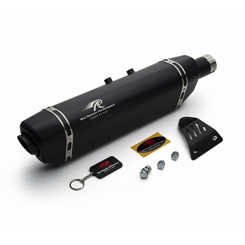 Redrooster Vertex Black Matte Exhaust For Royal Enfield Himalayan /Scram 411 Black Matte