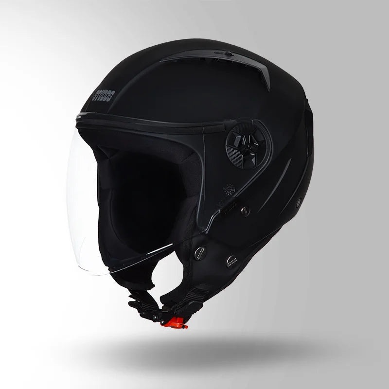 STUDDS Vogue Matt Black Helmet  Open Face ISI Certified Helmet Matte Black M