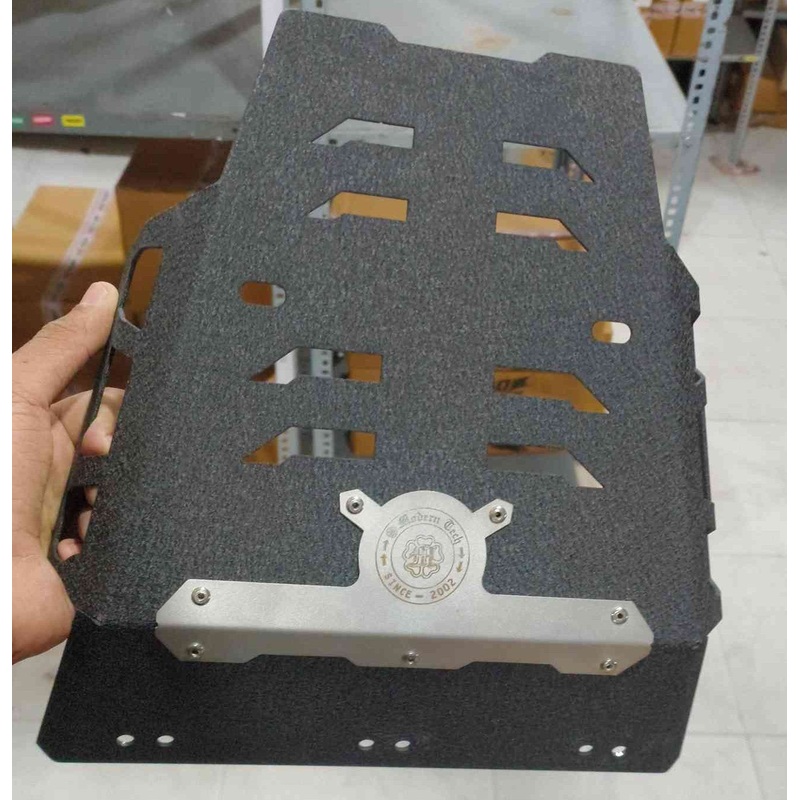 Modern Tech Bash Plate Metal For Royal Enfield Reborn Black Black