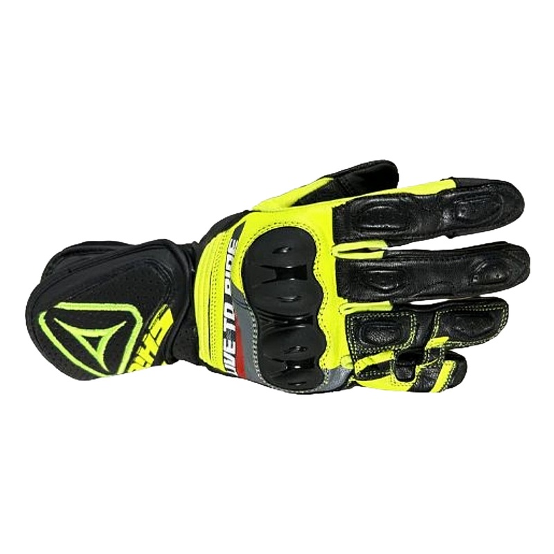Shield SP-Pro Motorcycle Racing Gloves Hi viz S