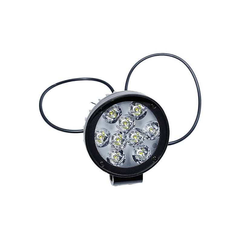 HJG 9 LED Cross Oval Round Fog Light With Shade