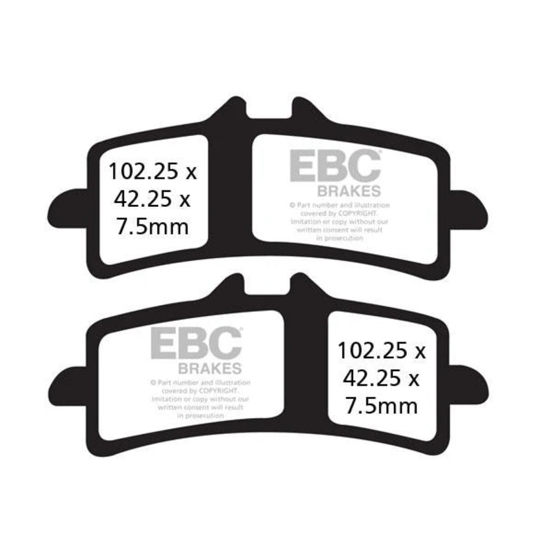 EBC Double-H Sintered Front Brake Pads for Kawasaki Ninja ZX-10R (FA447HH) FA447HH Front Brake