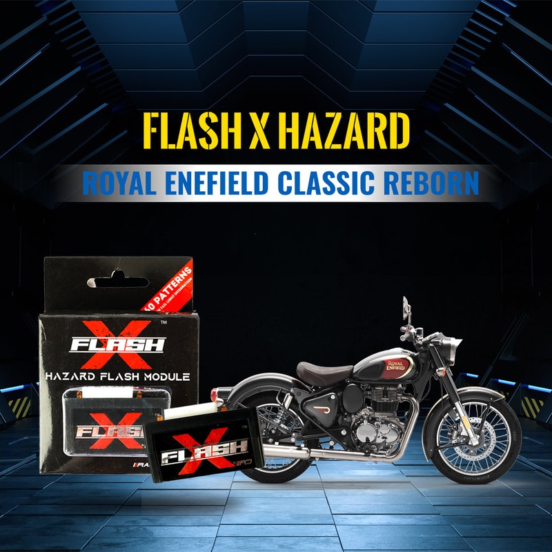 Flash X Hazard For Royal Enfield Classic Reborn 350