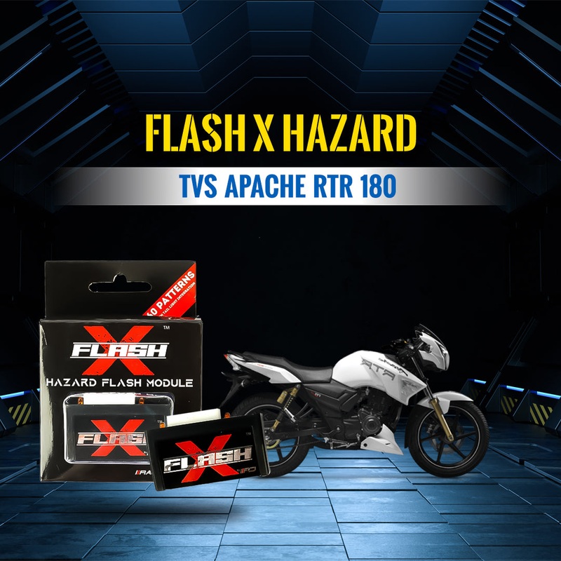 Flash X Hazard  For Tvs Apache RTR 180 (2021 Onwards)
