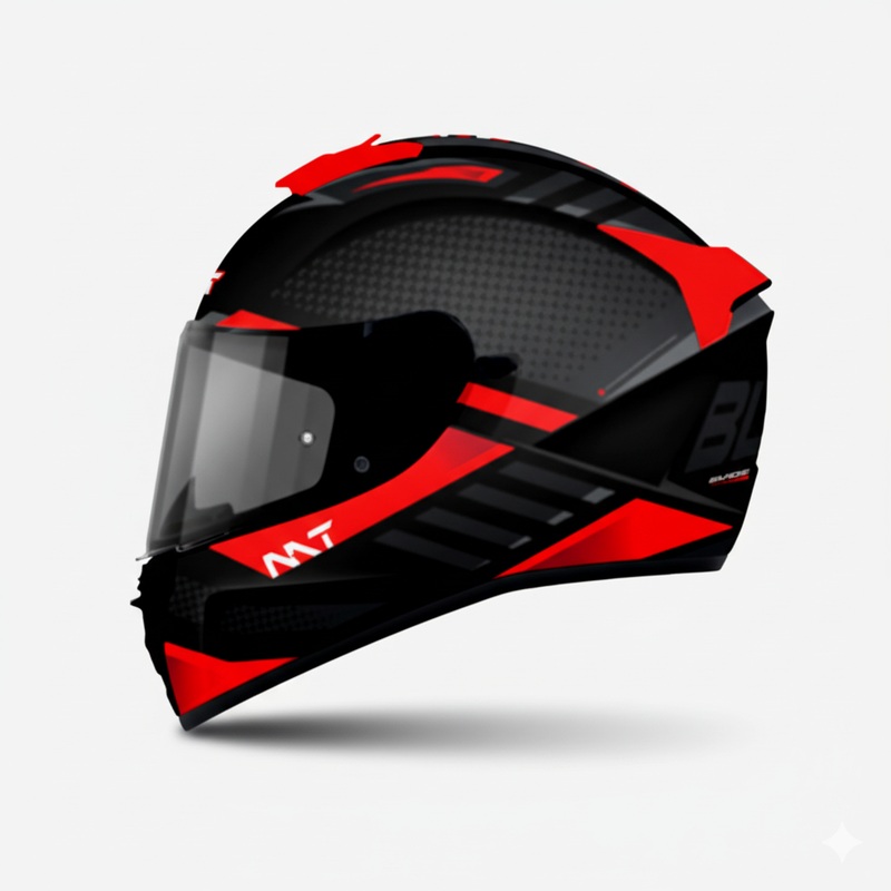 MT BLADE 2 SV RHAPSODY B5 Motorcycle Full Face Helmet | B5 Gloss Black Red M