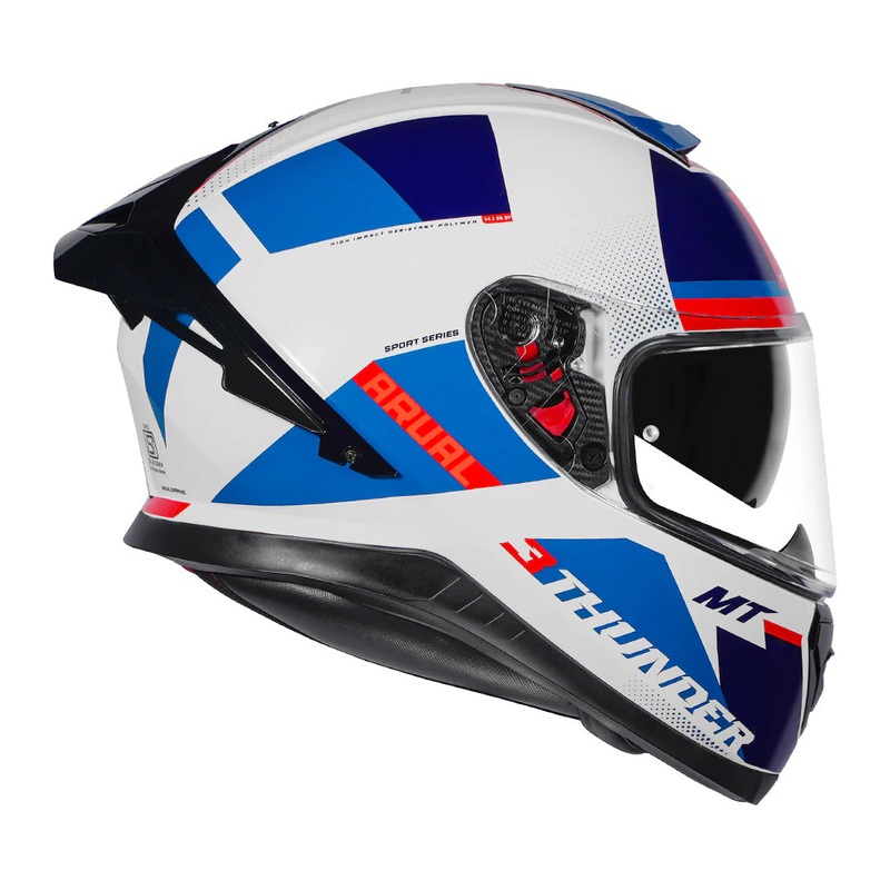 MT Thunder 3 SV Pro Arual A0 Helmet – Gloss White Blue Red M