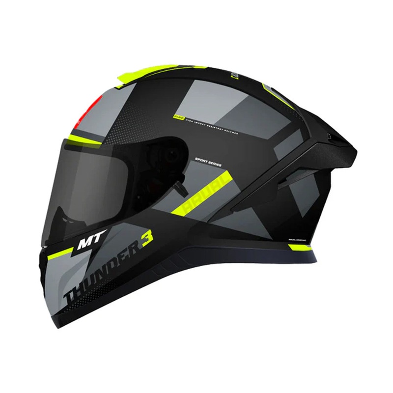 MT Thunder 3 SV Pro Arual B13 Helmet – Gloss Black Grey Neon M