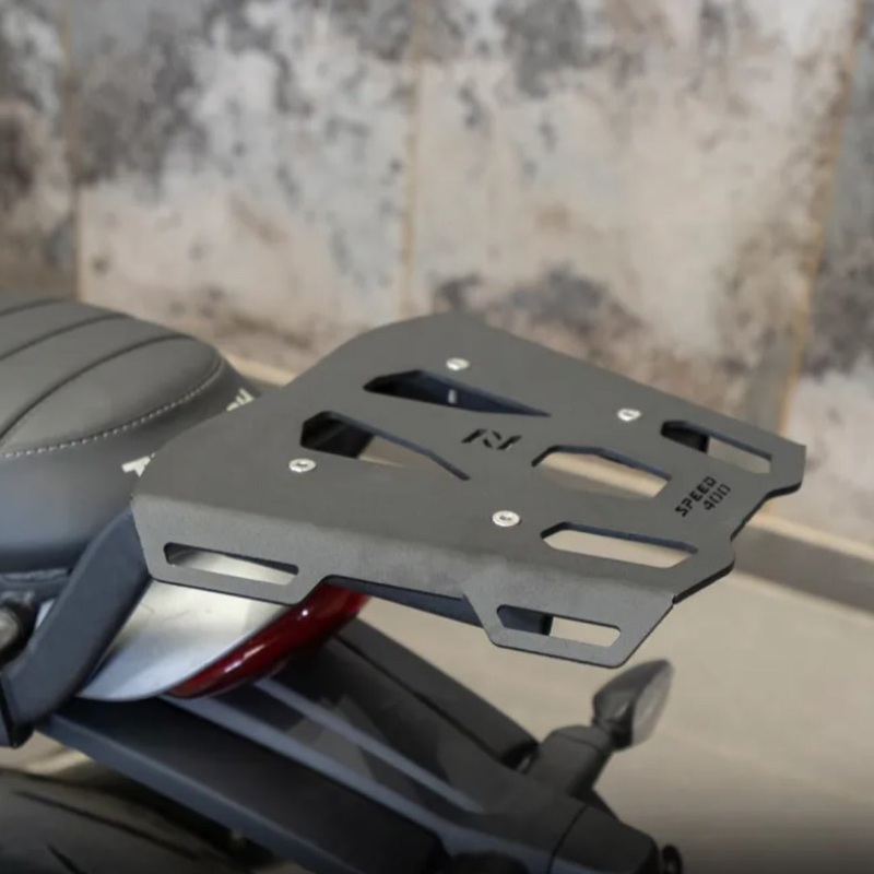 ZANA Top Rack with MS Plate T-2 Black for Triumph Speed 400