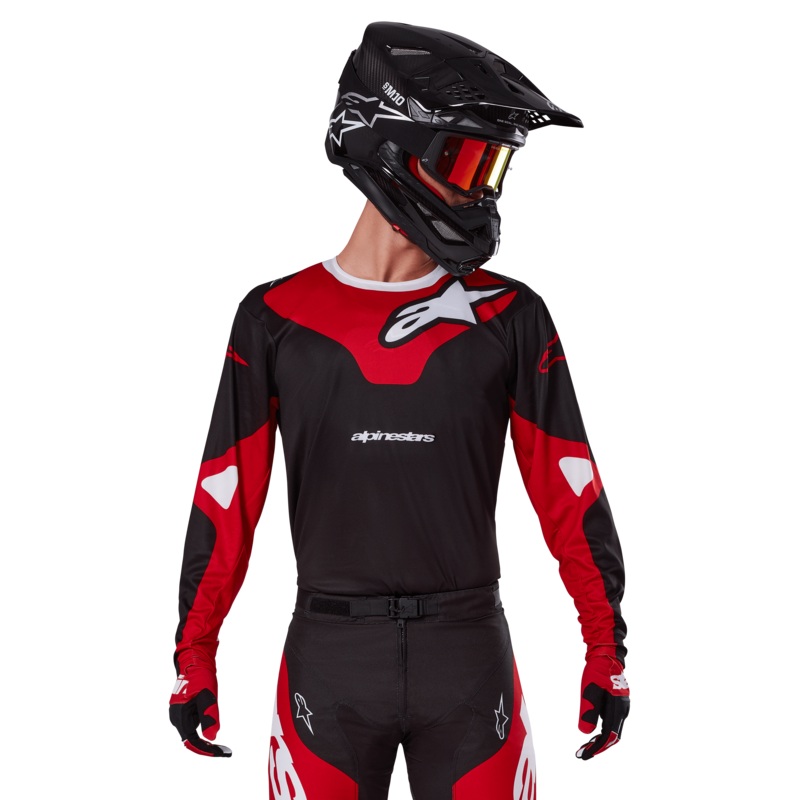 Maillot Racer Veil 2025  S Noir Rouge vif