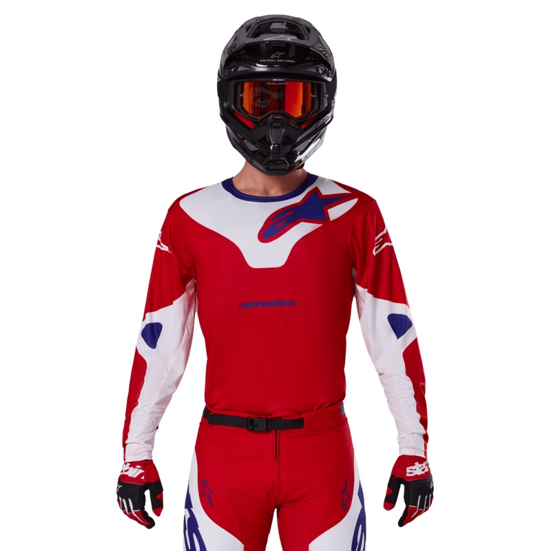 Maillot Racer Veil 2025  S Rouge vif Blanc