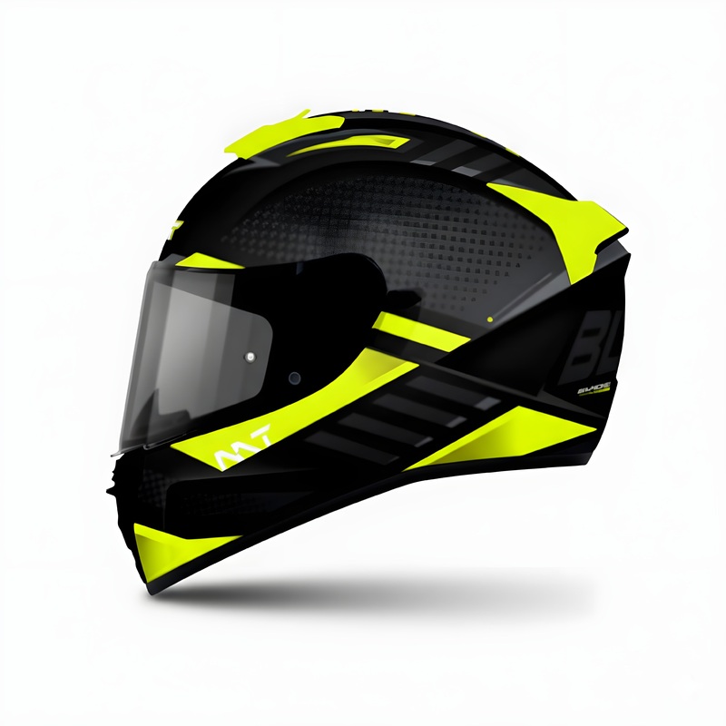 MT BLADE 2 SV RHAPSODY B3 FLUOR Motorcycle Full Face Helmet | B3 Gloss Black Neon M